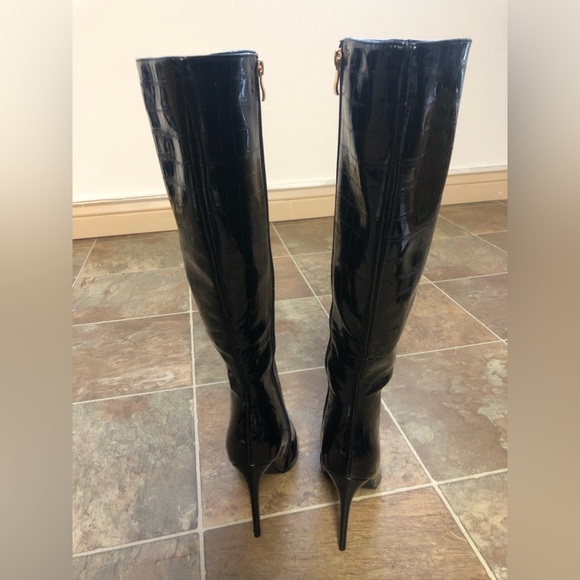 SEXY SAY MY NAME CROC 🐊 PRINT STILETTO BOOTS SIZE: 9.0 - Picture 4 of 8